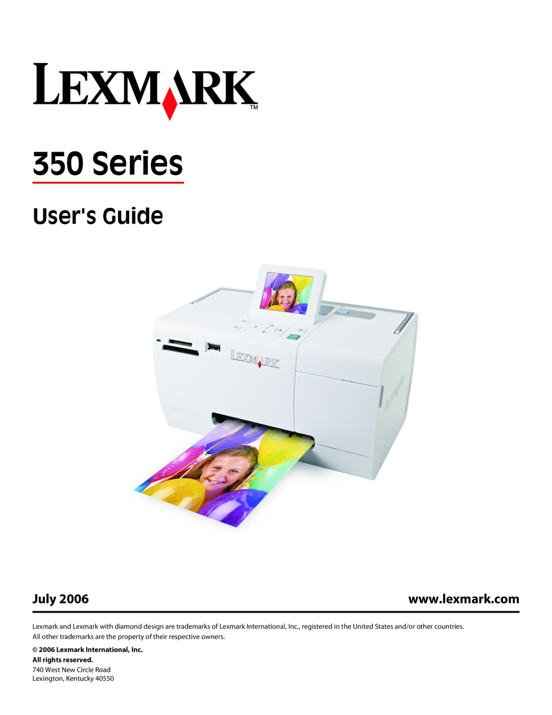 Lexmark 350 Series manual Users Guide, July 