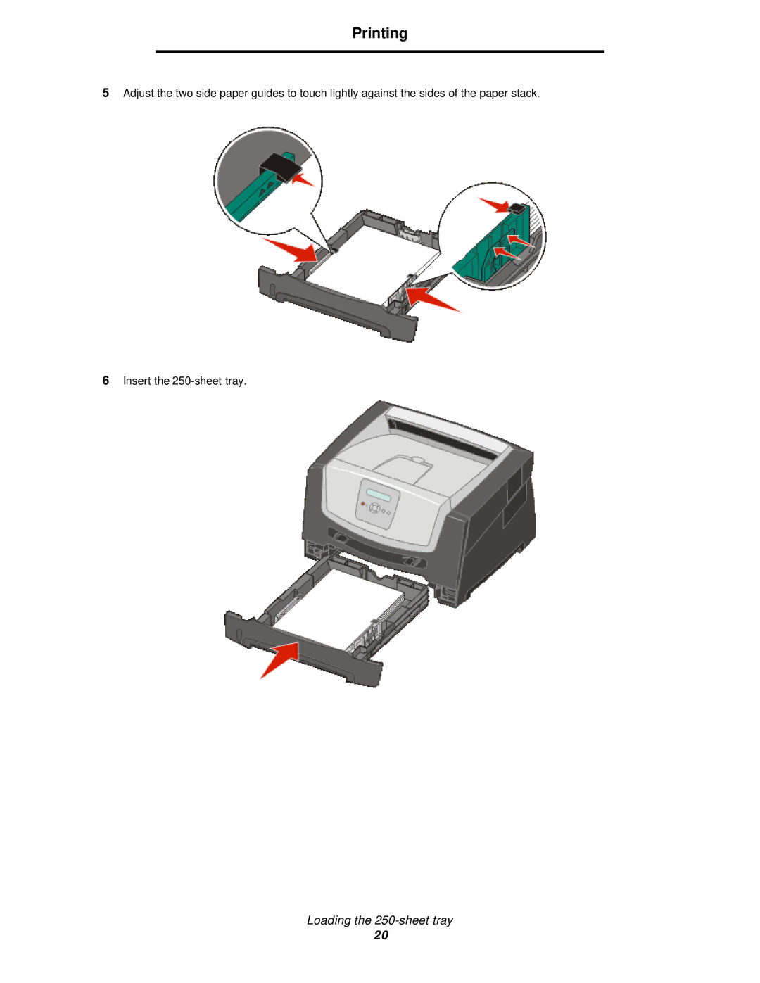 Lexmark 350d manual Printing 