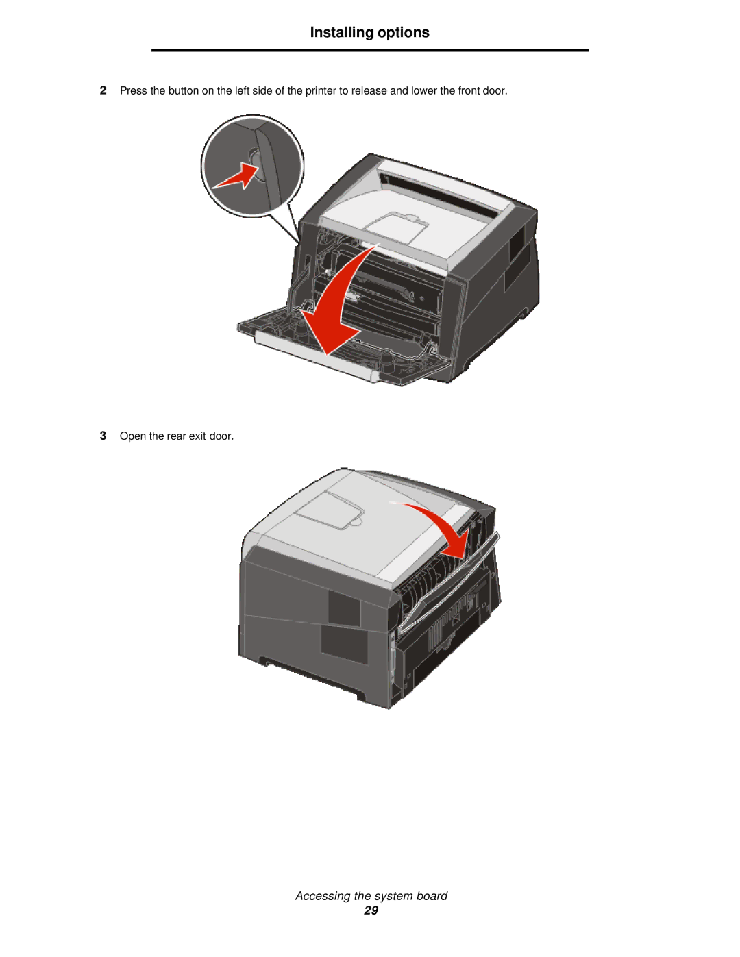 Lexmark 350d manual Installing options 