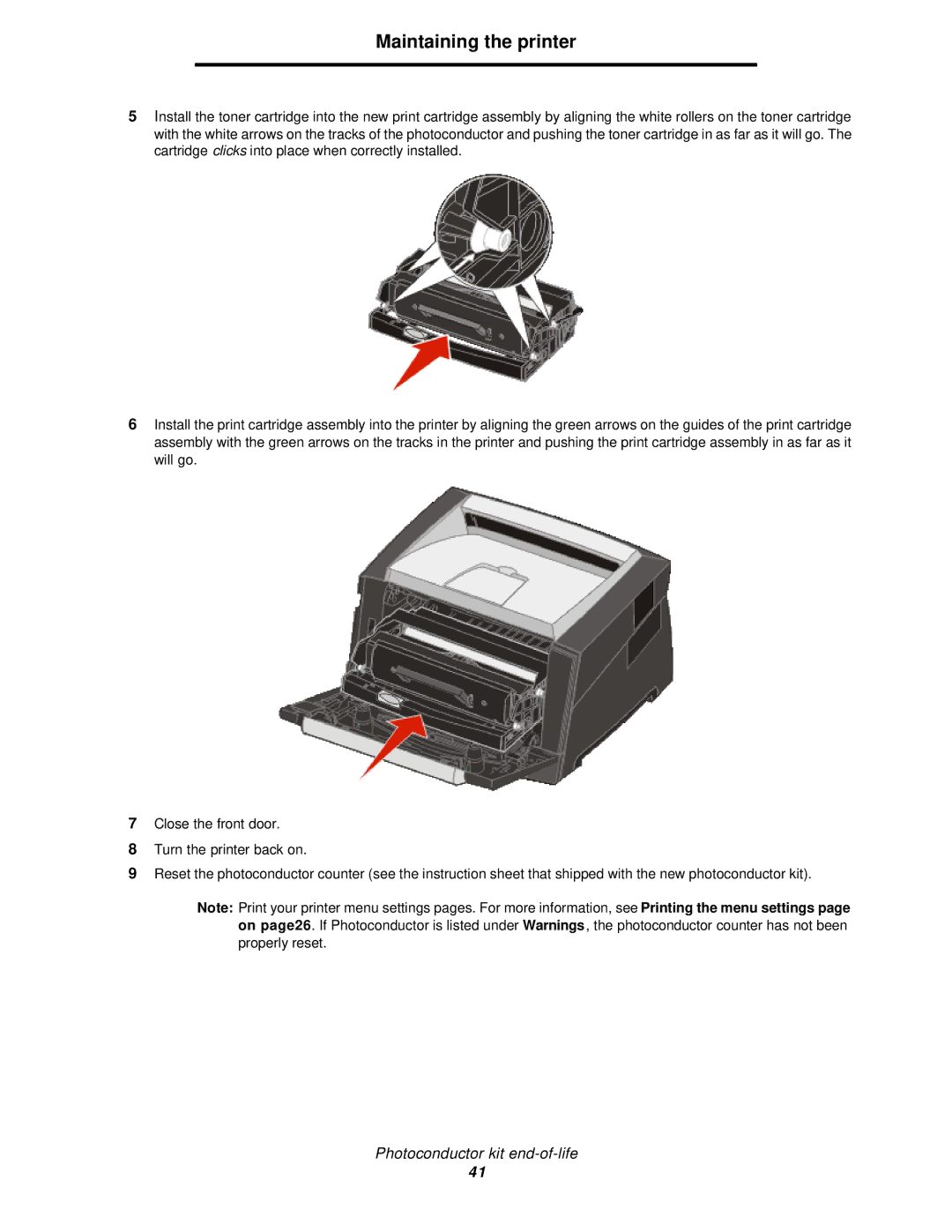 Lexmark 350d manual Maintaining the printer 