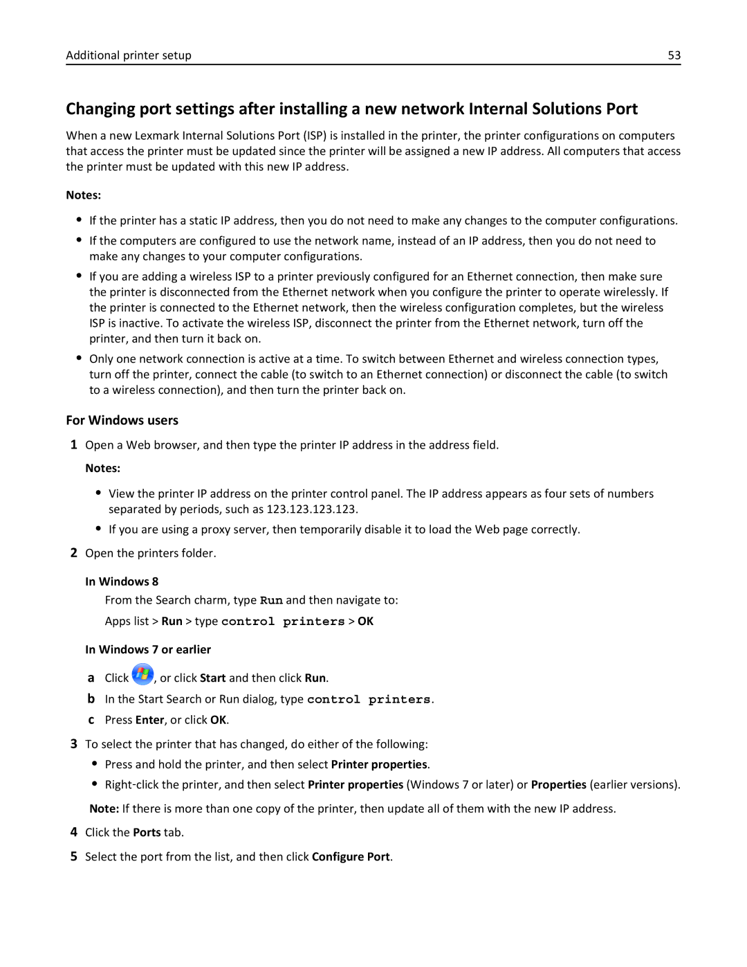 Lexmark 35S5704, 35S5703, MX511DHE, MX511DE manual For Windows users 