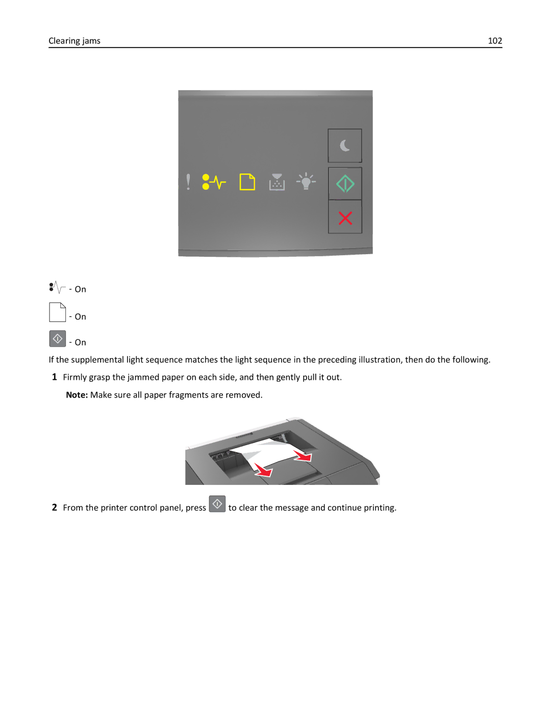 Lexmark 35ST101, MS310DN, 220 manual Clearing jams 102 