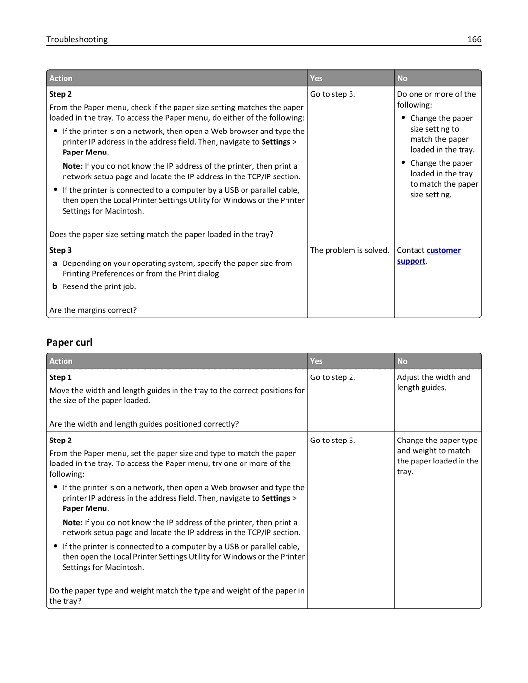 Lexmark 35ST101, MS310DN, 220 manual Paper curl, Troubleshooting 166 