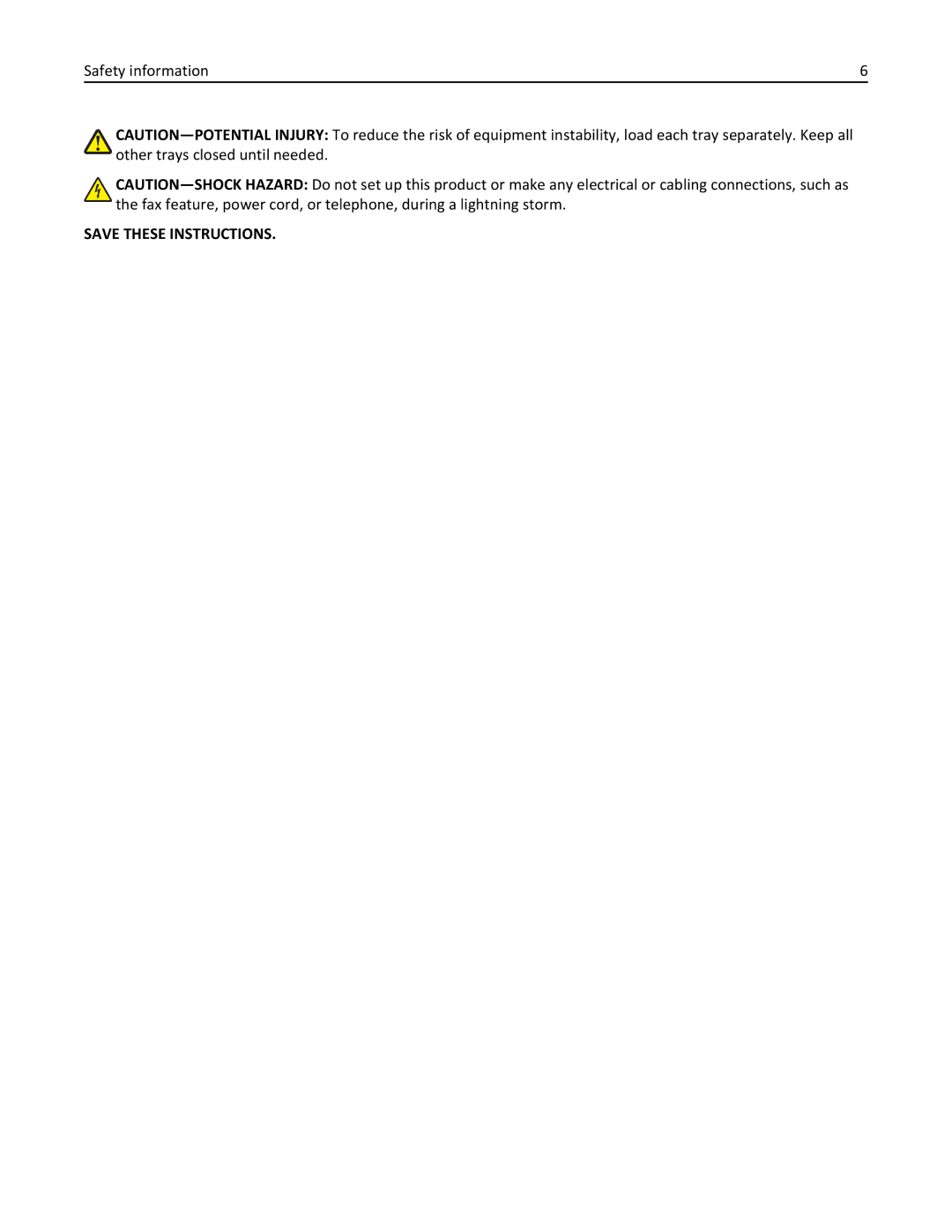 Lexmark 35ST101, MS310DN, 220 manual Safety information 