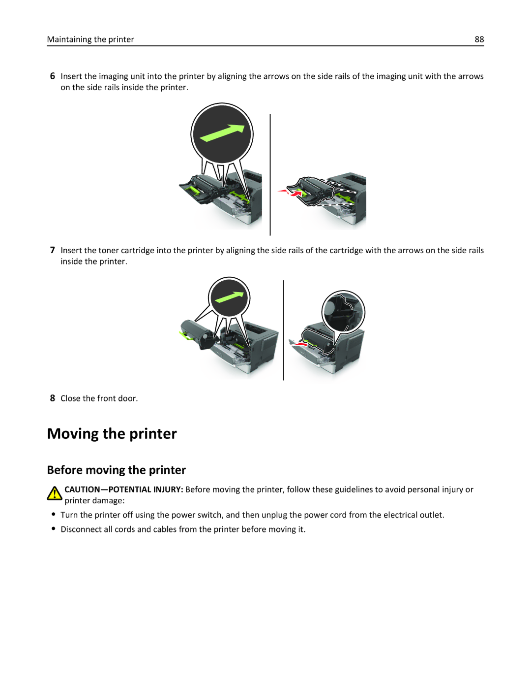 Lexmark 35ST101, MS310DN, 220 manual Moving the printer, Before moving the printer 