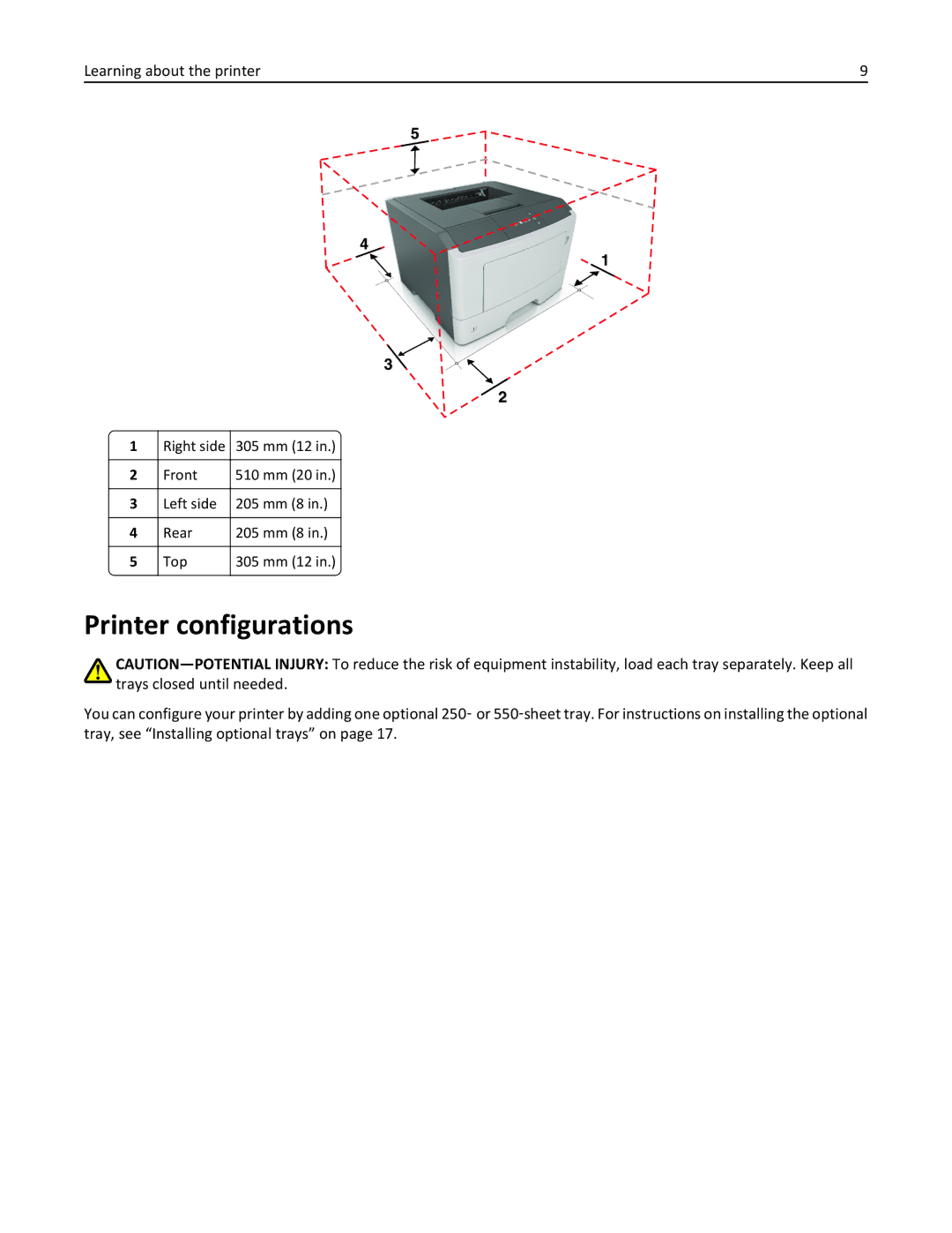 Lexmark MS310DN, 35ST101, 220 manual Printer configurations 