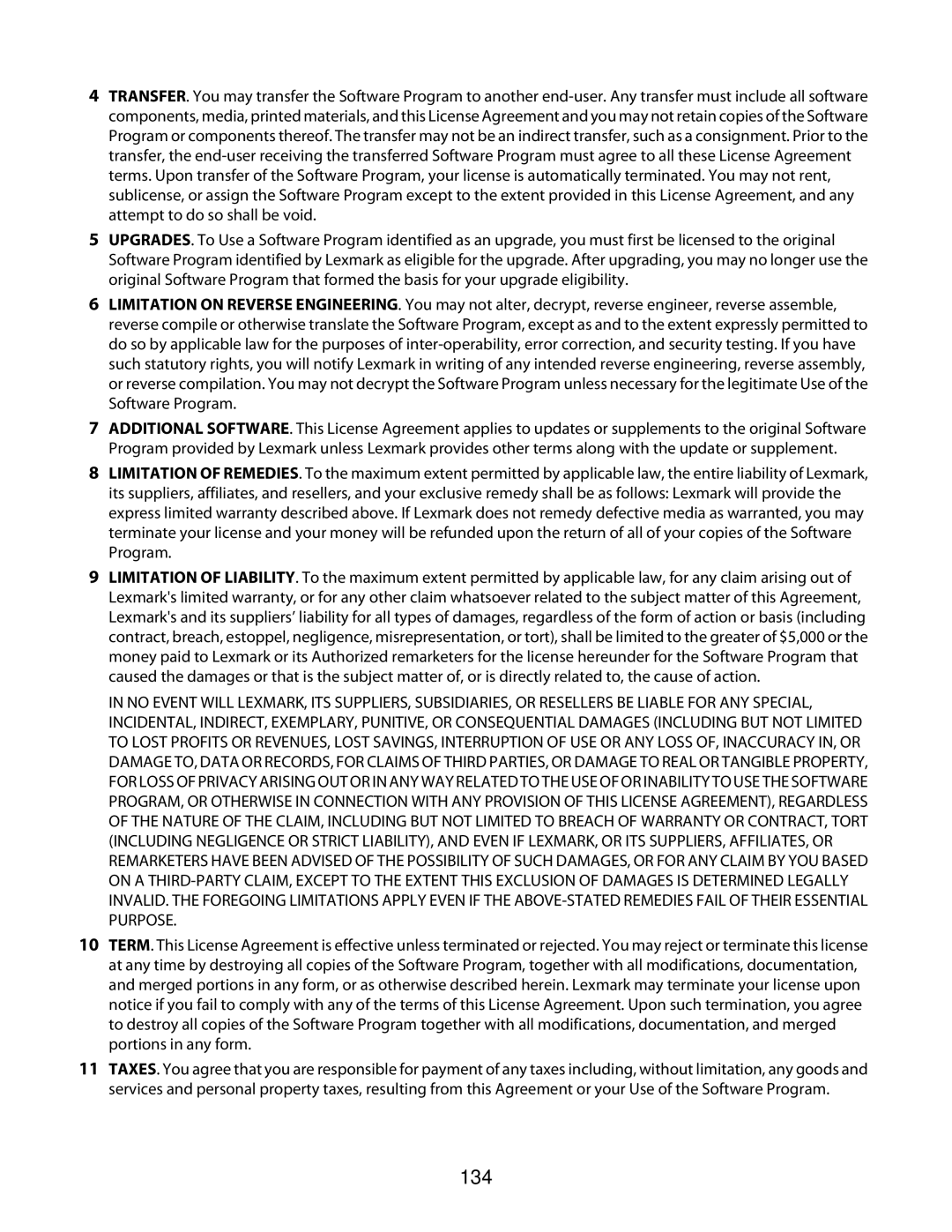 Lexmark 3600 Series manual 134 