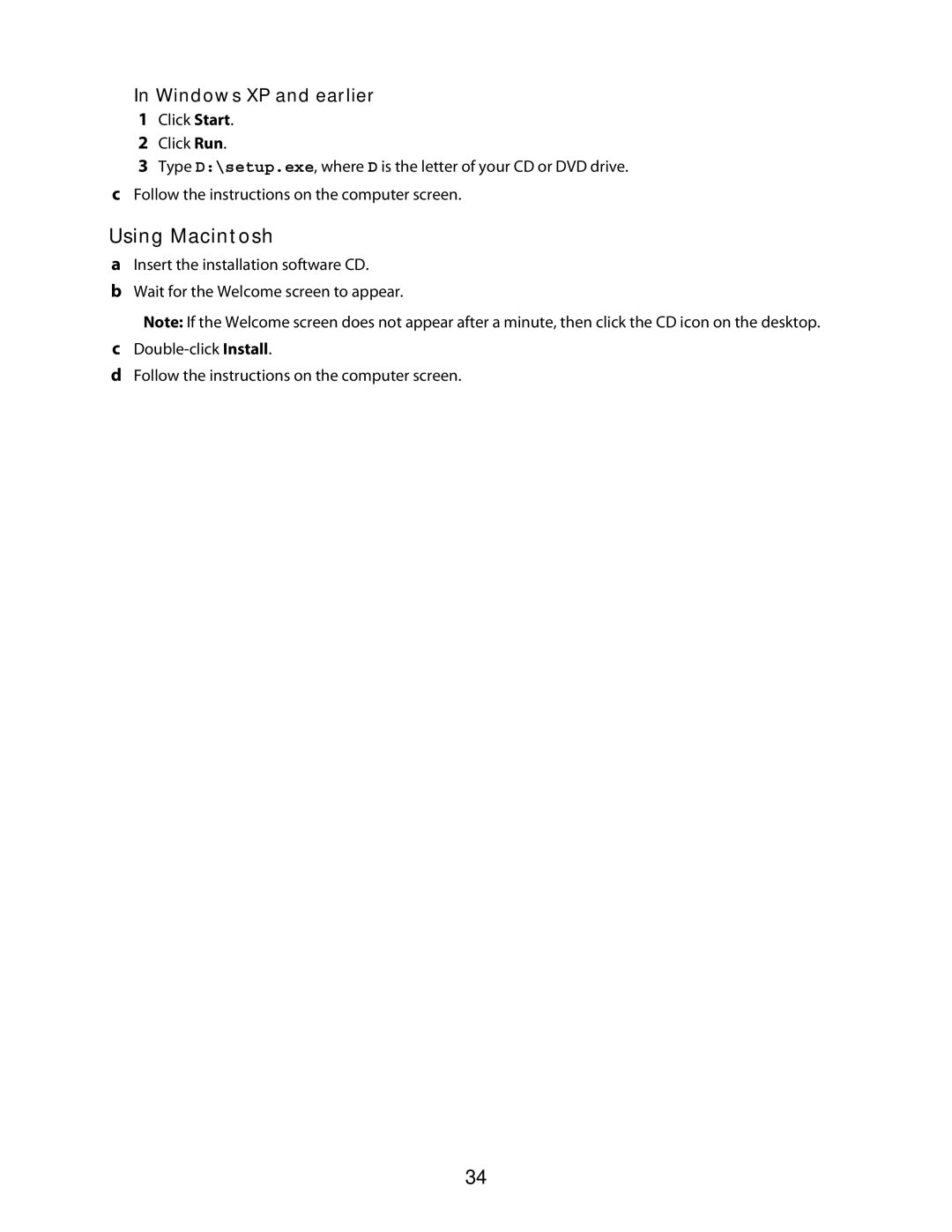 Lexmark 3600 Series manual Using Macintosh, Windows XP and earlier 