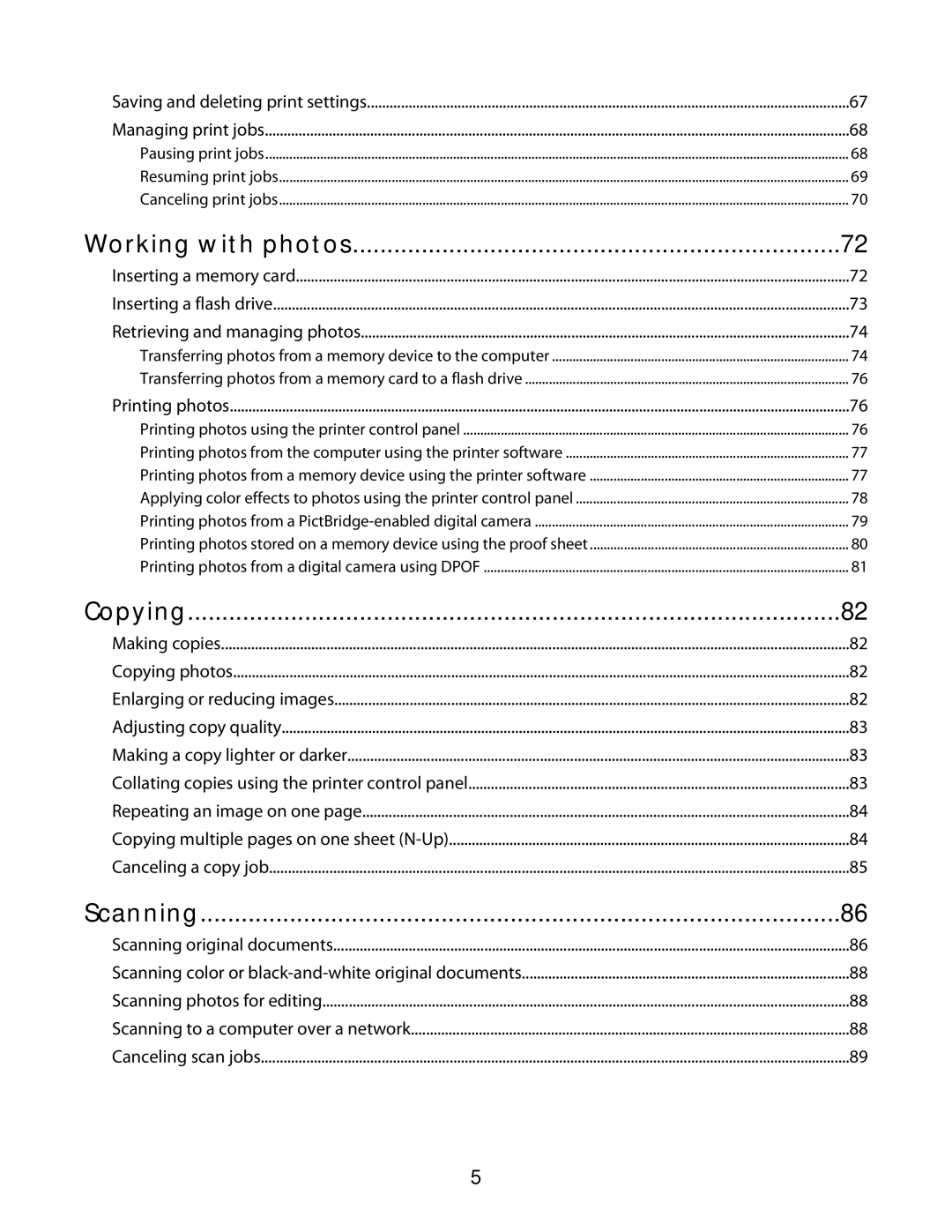 Lexmark 3600 Series manual Copying, Scanning 