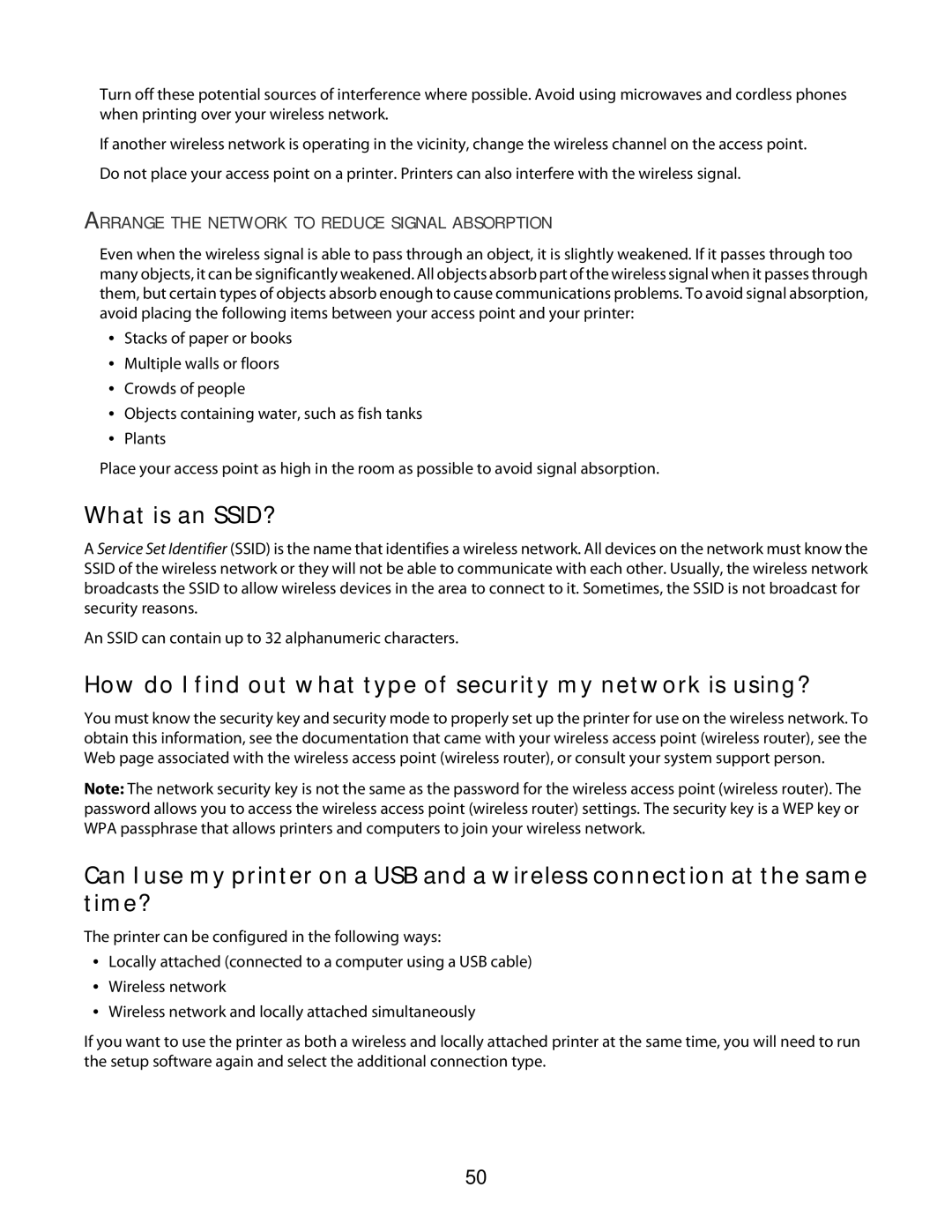 Lexmark 3600 Series manual What is an SSID?, Arrange the Network to Reduce Signal Absorption 