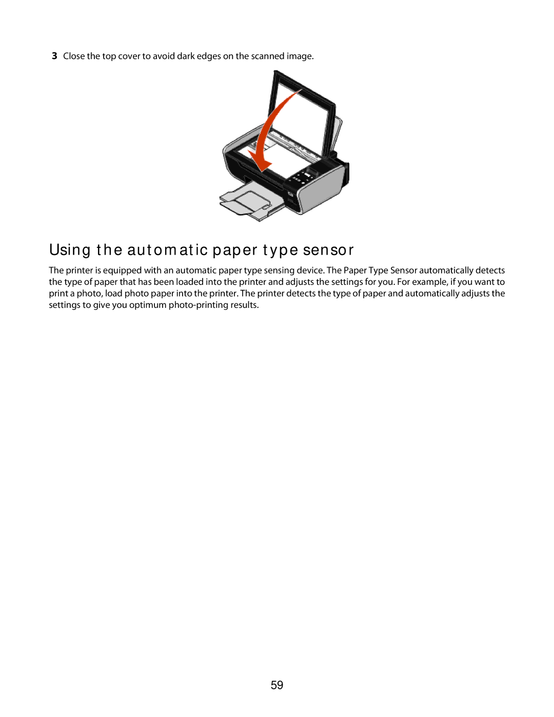 Lexmark 3600 Series manual Using the automatic paper type sensor 