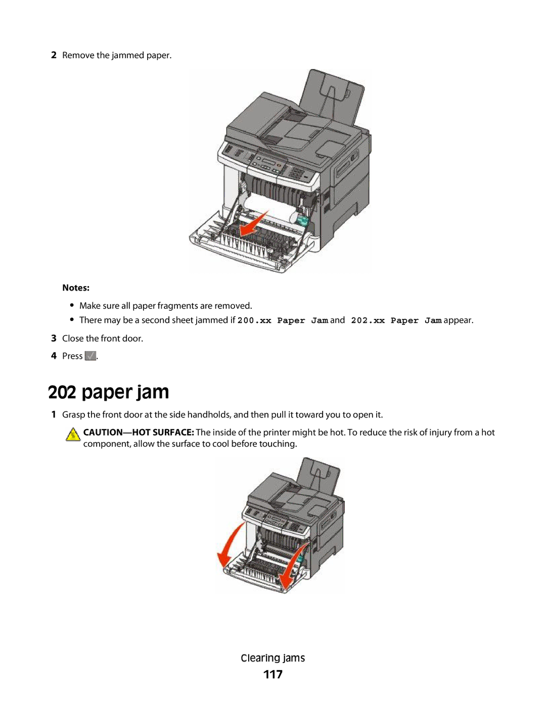 Lexmark 387, 386, 383, 382, 356, 352, 332, 336, 333, 337, 133, 138, 131 manual 117 