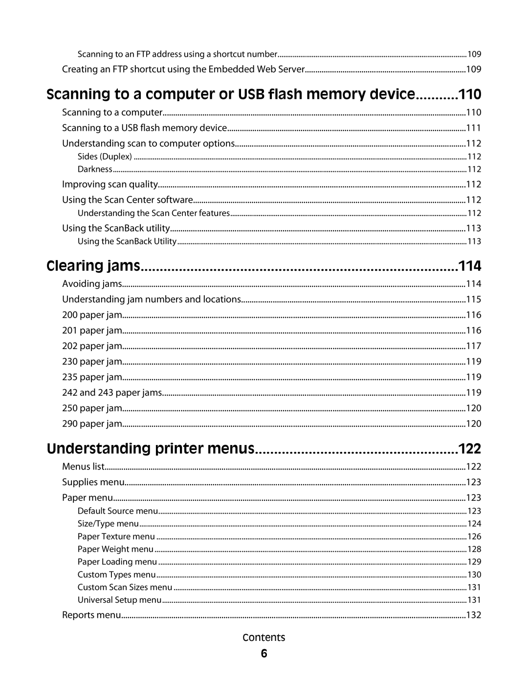 Lexmark 332, 387, 386, 383, 382, 356, 352, 336, 333, 337, 133, 138, 131 manual 110, 114, 122 