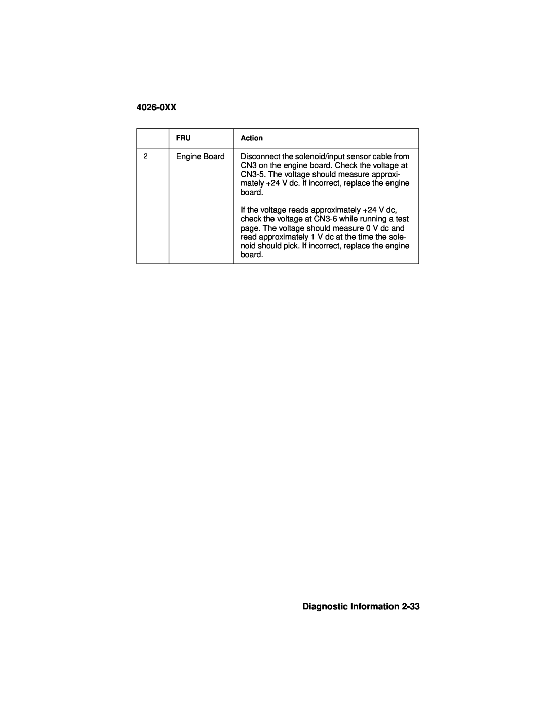 Lexmark 4026-0XX manual Diagnostic Information, Engine Board 