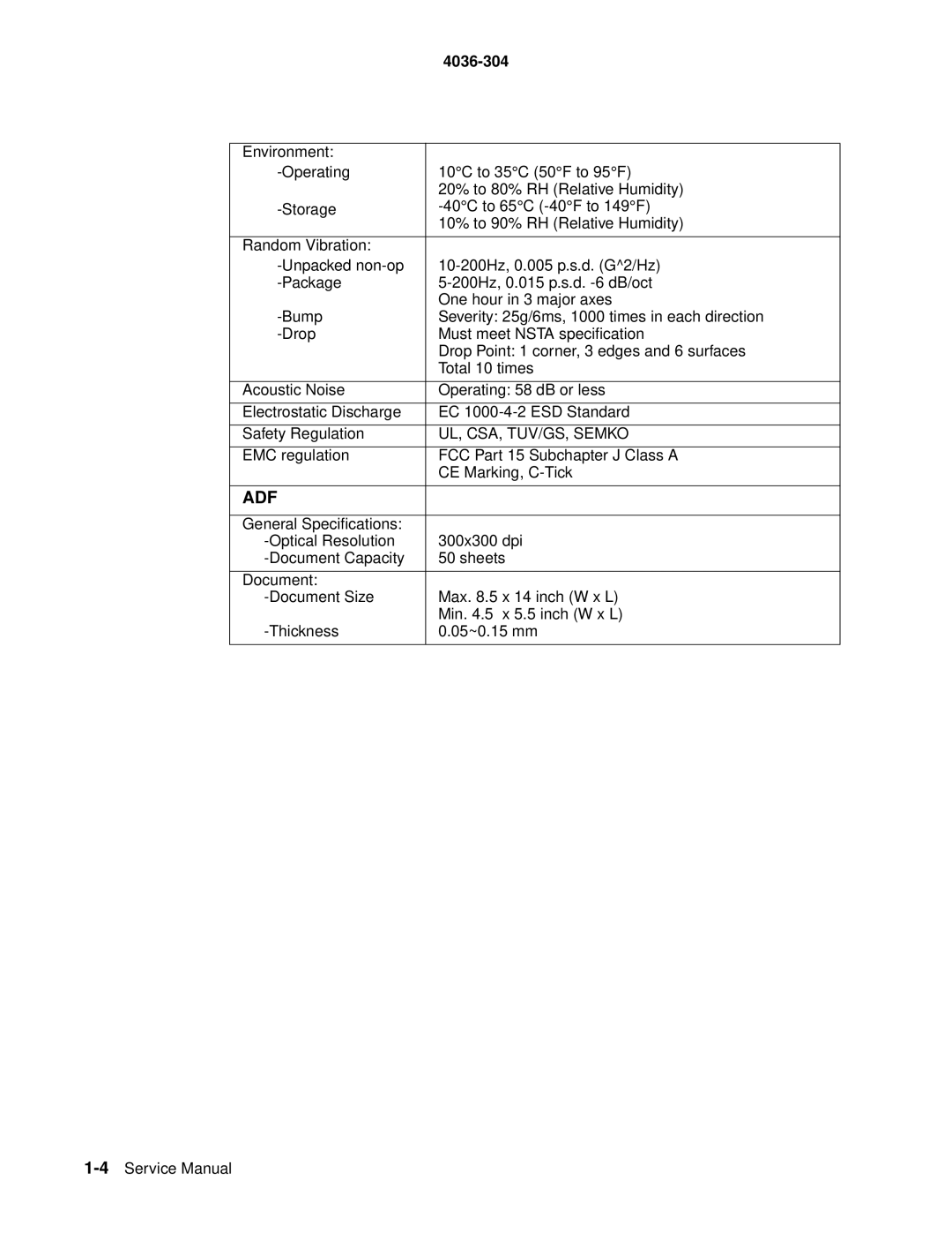 Lexmark 4036-304 manual Adf 