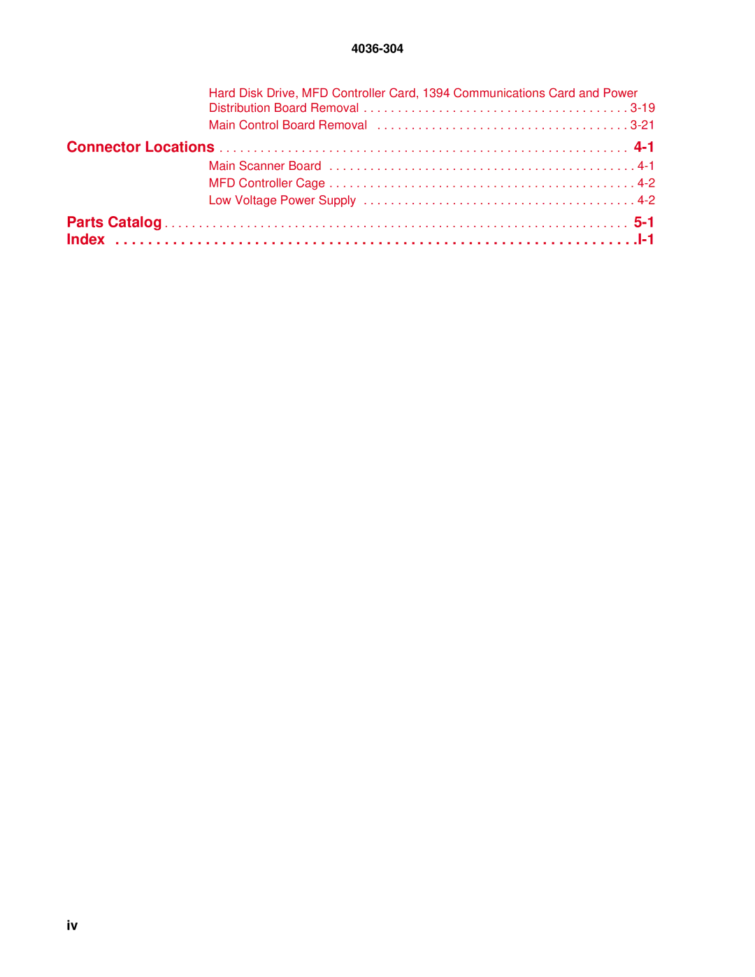 Lexmark 4036-304 manual Index 