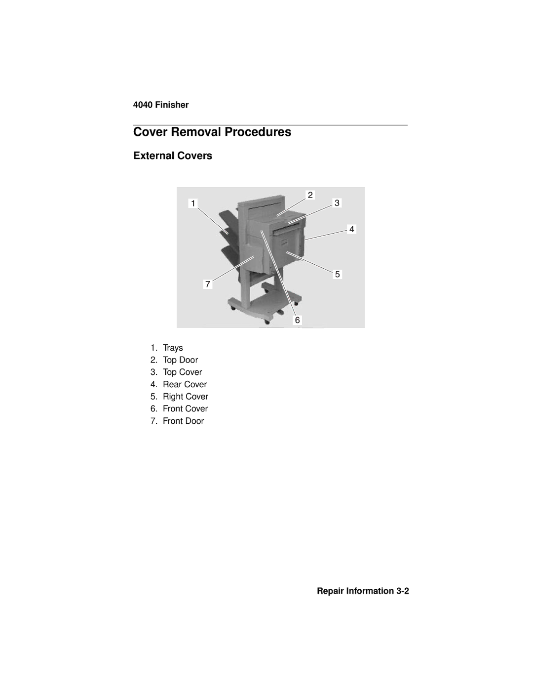 Lexmark 4040-FIN manual Cover Removal Procedures, External Covers 