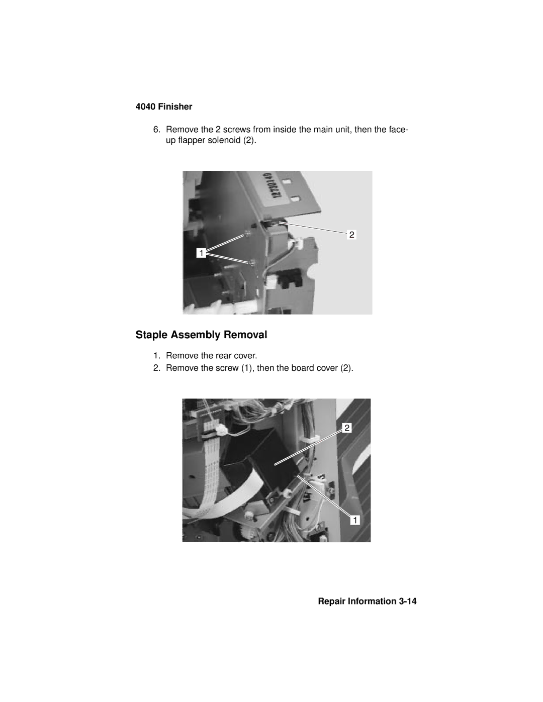 Lexmark 4040-FIN manual Staple Assembly Removal 