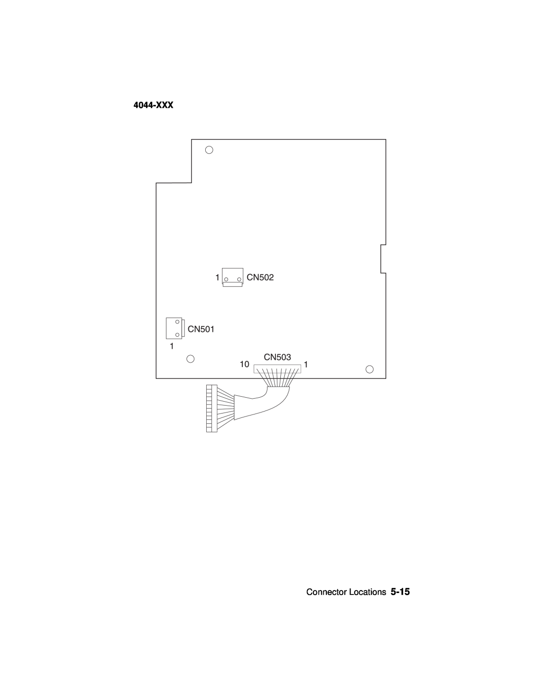 Lexmark E310 manual 4044-XXX, Connector Locations 