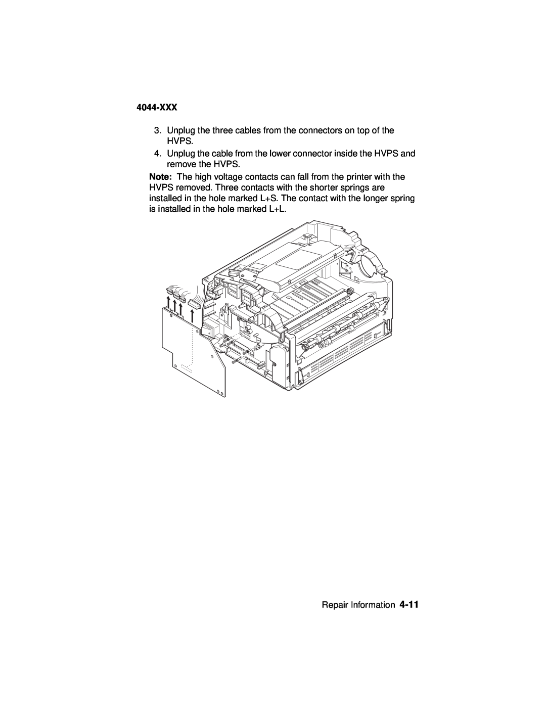 Lexmark E310 manual 4044-XXX, Repair Information 