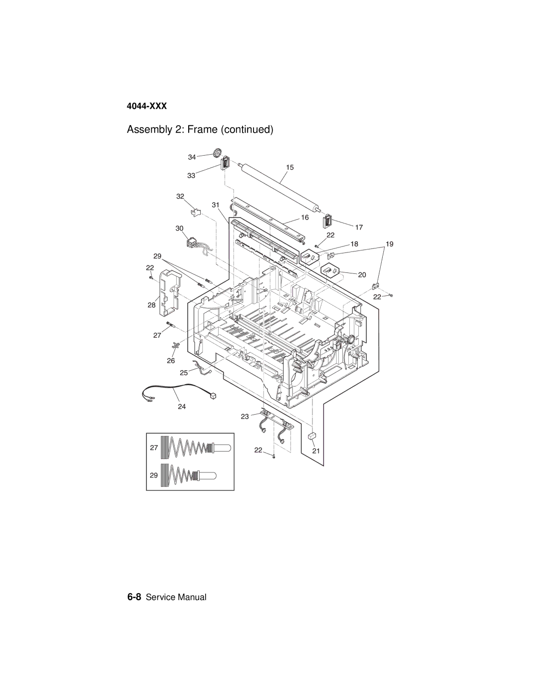 Lexmark 4044-XXX, E310 manual Assembly 2 Frame 