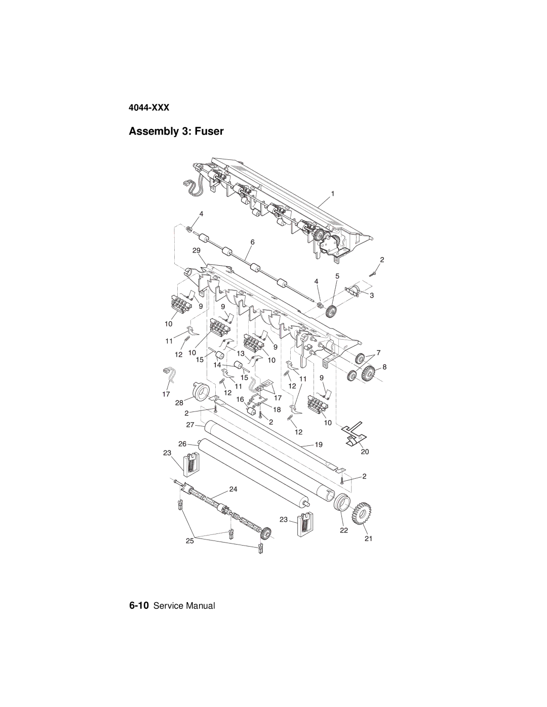 Lexmark 4044-XXX, E310 manual Assembly 3 Fuser 