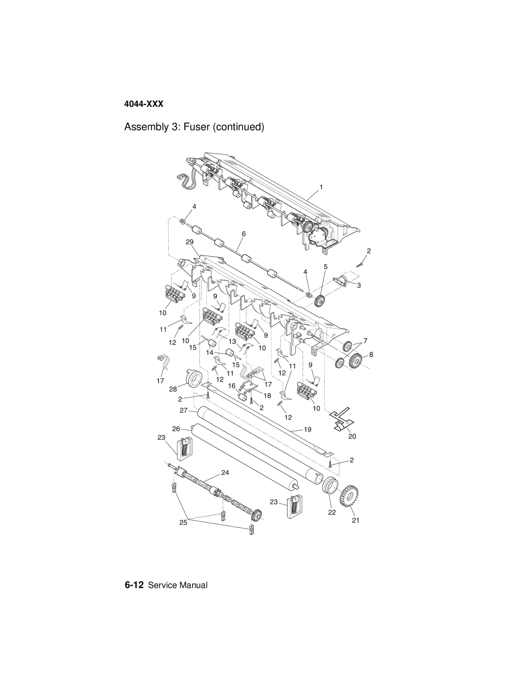 Lexmark 4044-XXX, E310 manual Assembly 3 Fuser 