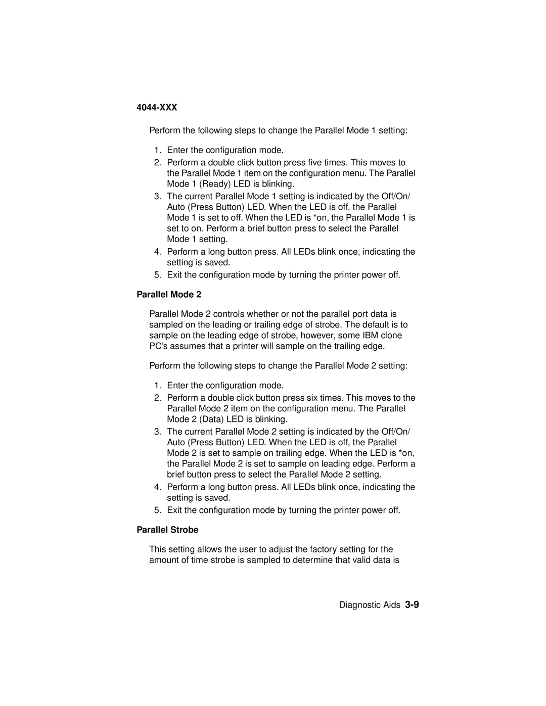 Lexmark E310, 4044-XXX manual Parallel Strobe 