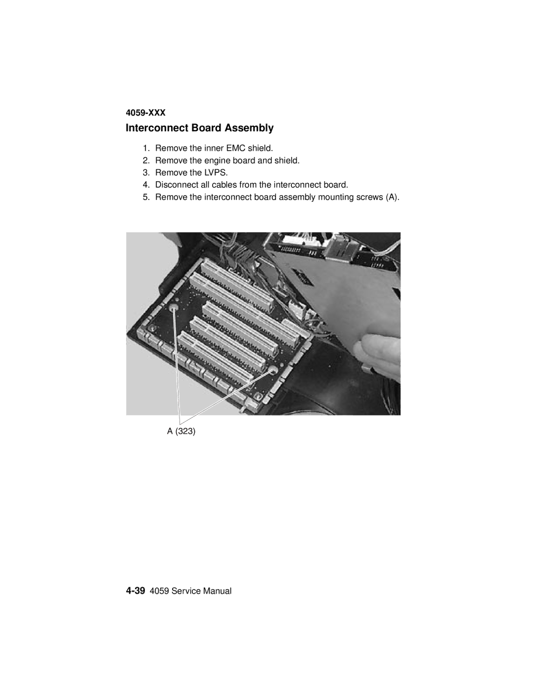 Lexmark 4059-XXX manual Interconnect Board Assembly 