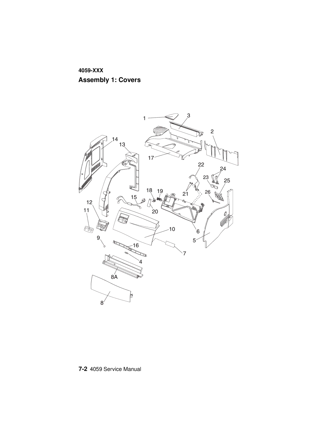 Lexmark 4059-XXX manual Assembly 1 Covers 