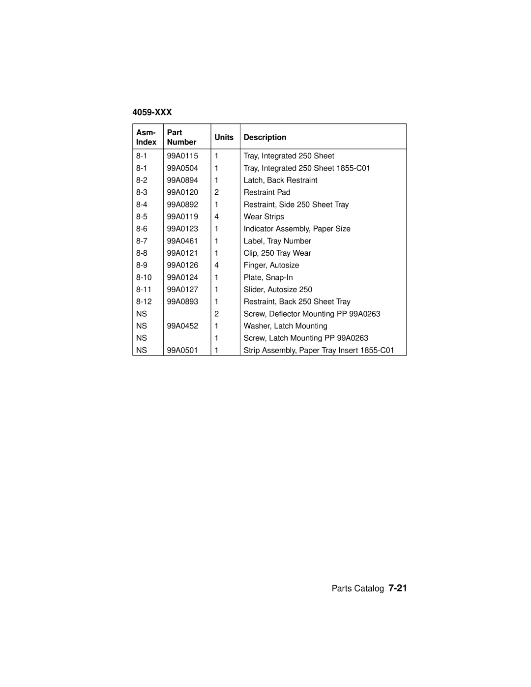 Lexmark 4059-XXX manual 