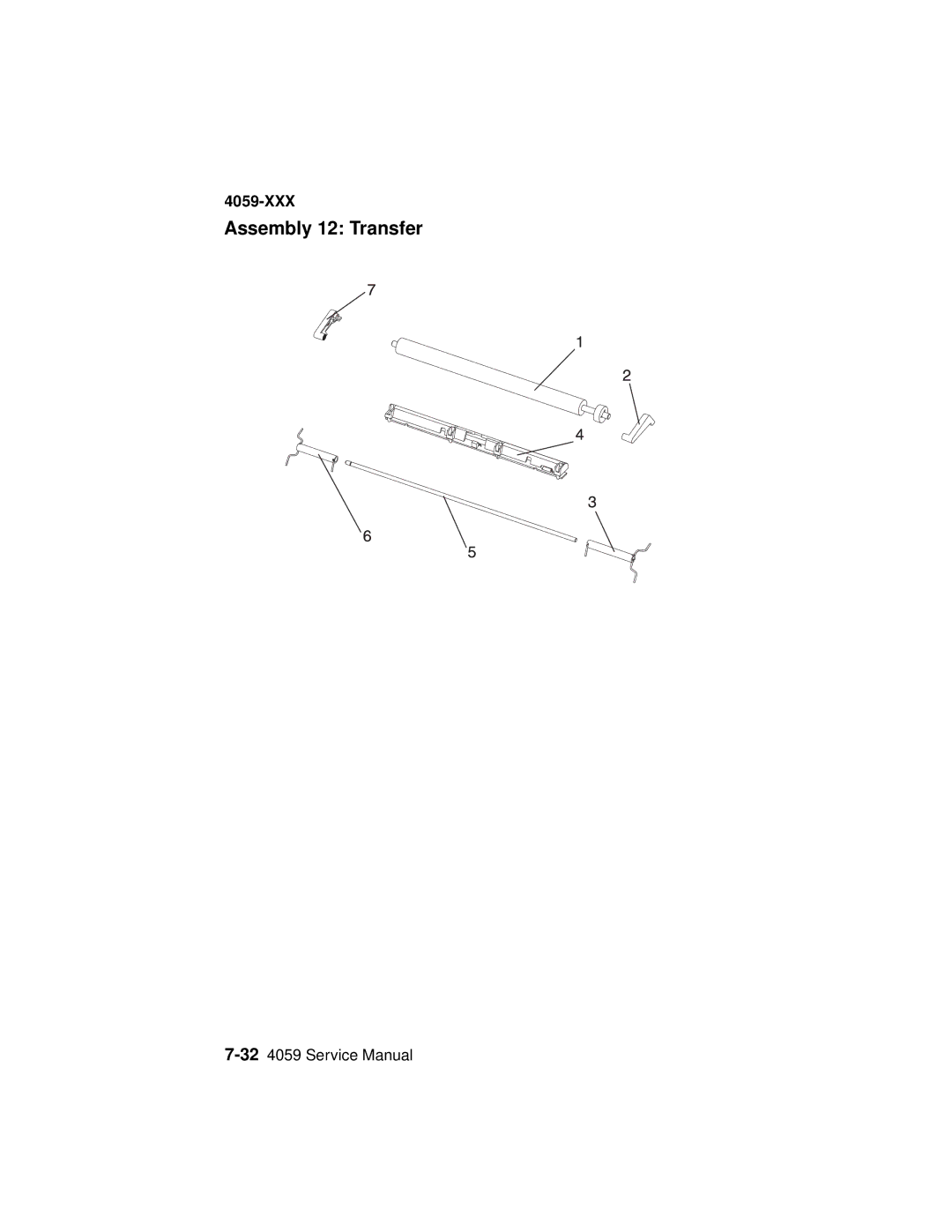 Lexmark 4059-XXX manual Assembly 12 Transfer 