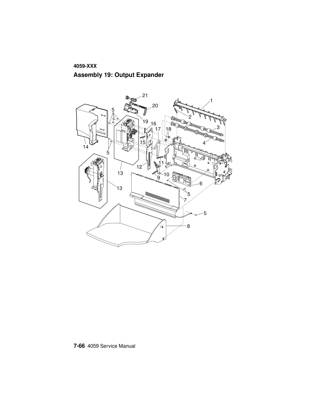 Lexmark 4059-XXX manual Assembly 19 Output Expander 