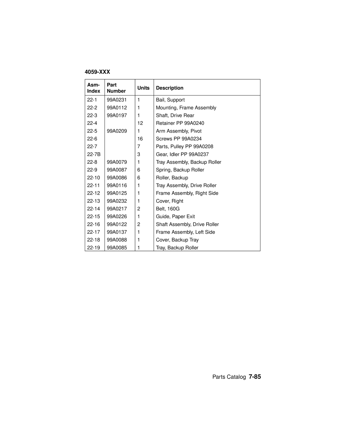 Lexmark 4059-XXX manual 