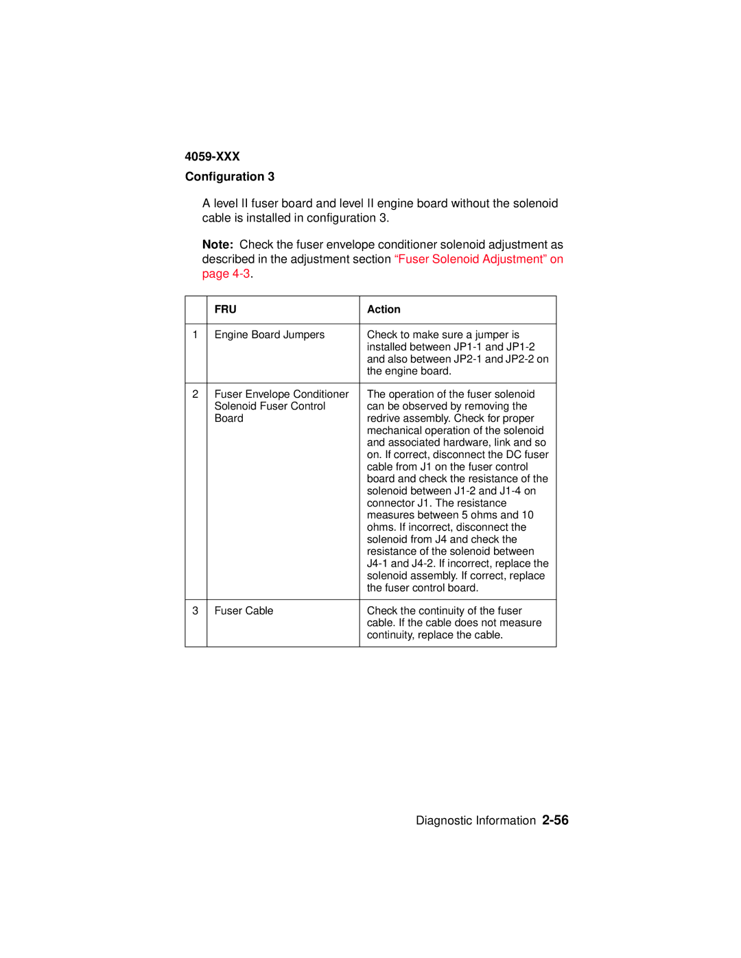 Lexmark 4059-XXX manual XXX Configuration 