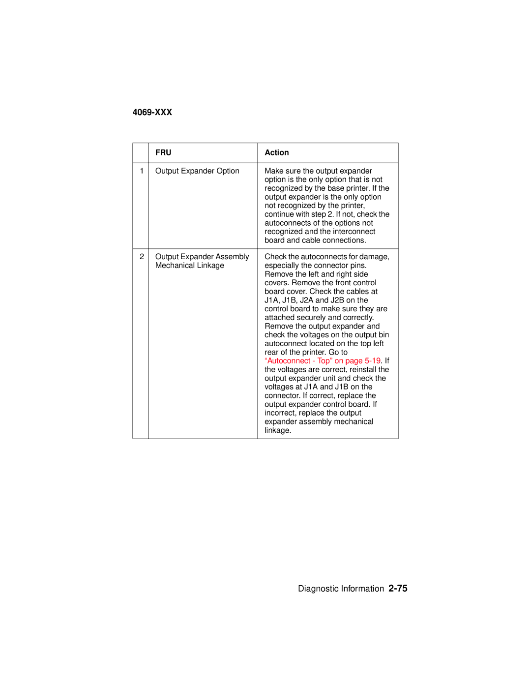 Lexmark 4069-XXX manual Autoconnect Top on page 5-19. If 