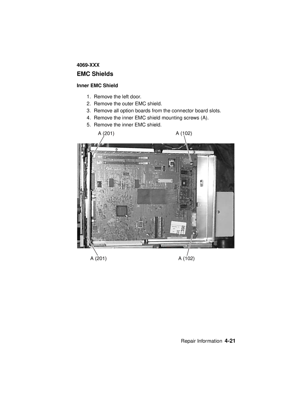 Lexmark 4069-XXX manual EMC Shields, Inner EMC Shield 