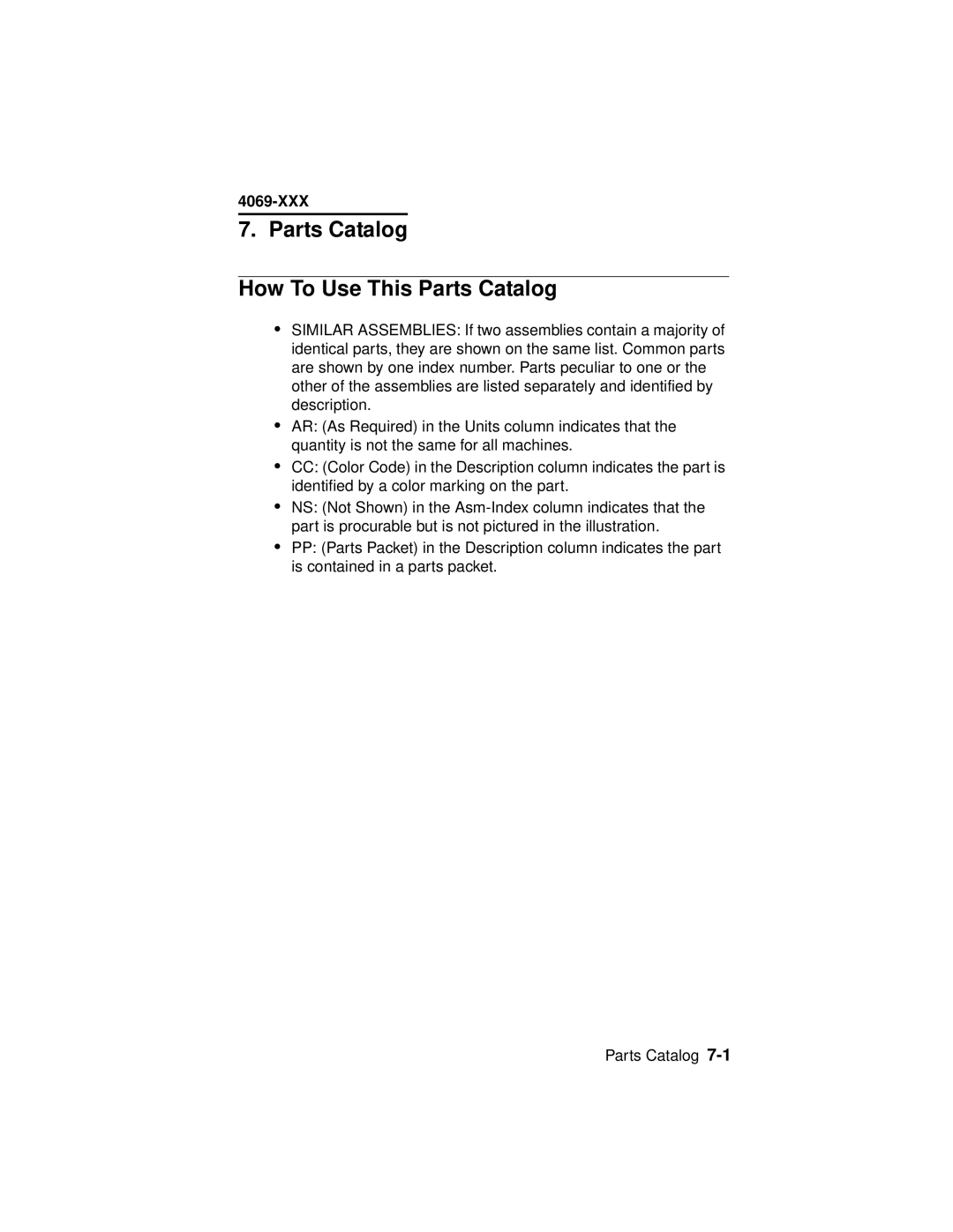 Lexmark 4069-XXX manual Parts Catalog How To Use This Parts Catalog 