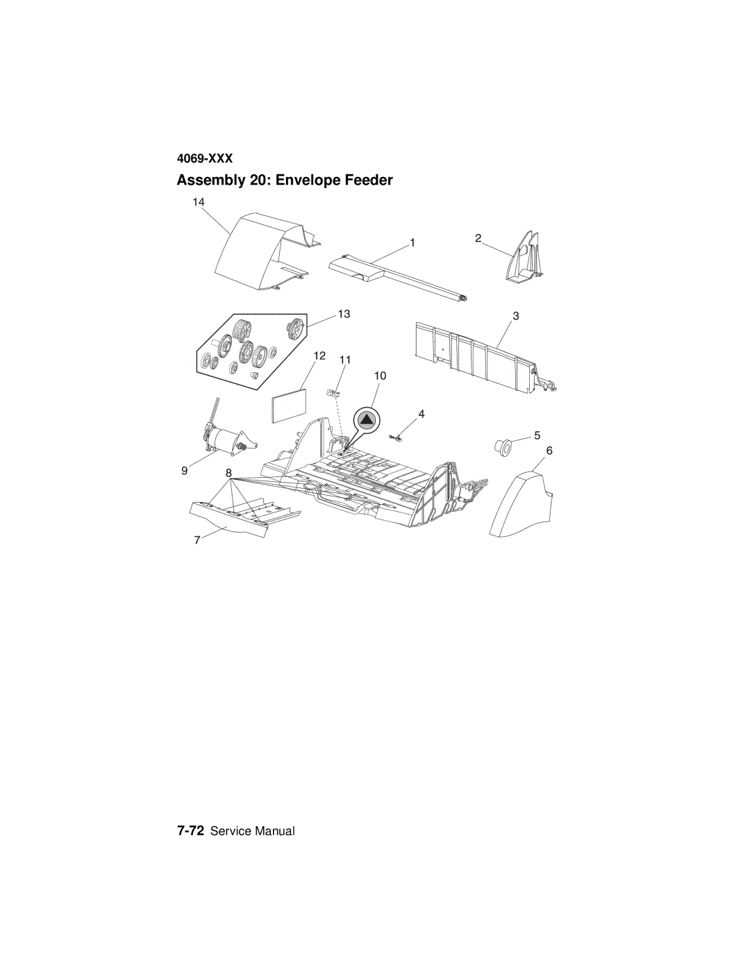 Lexmark 4069-XXX manual Assembly 20 Envelope Feeder 