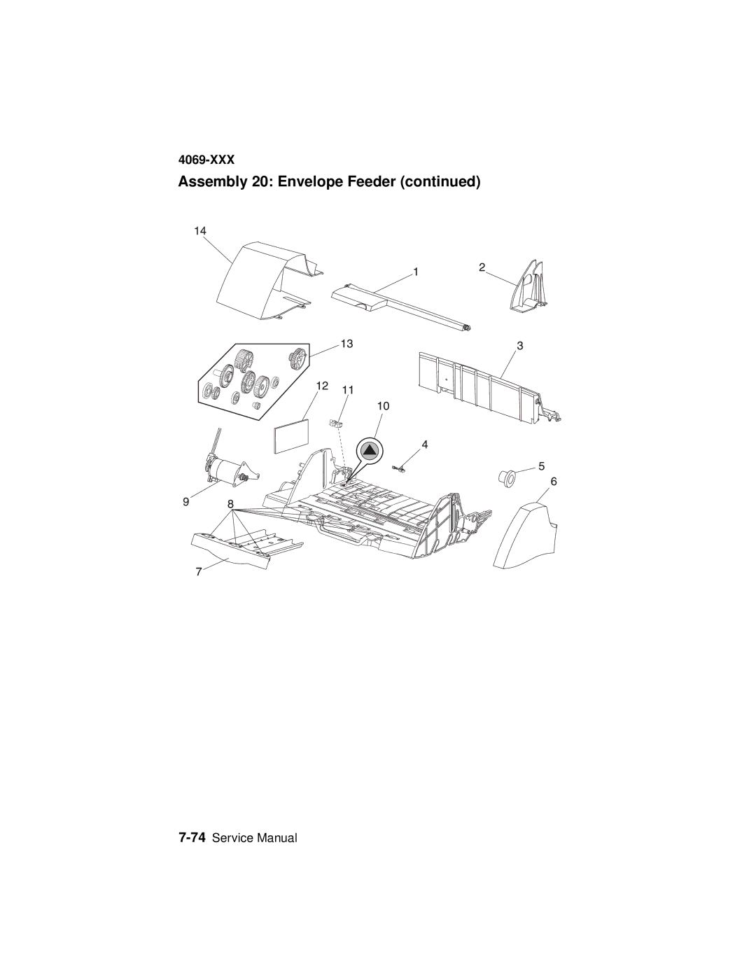 Lexmark 4069-XXX manual Assembly 20 Envelope Feeder 