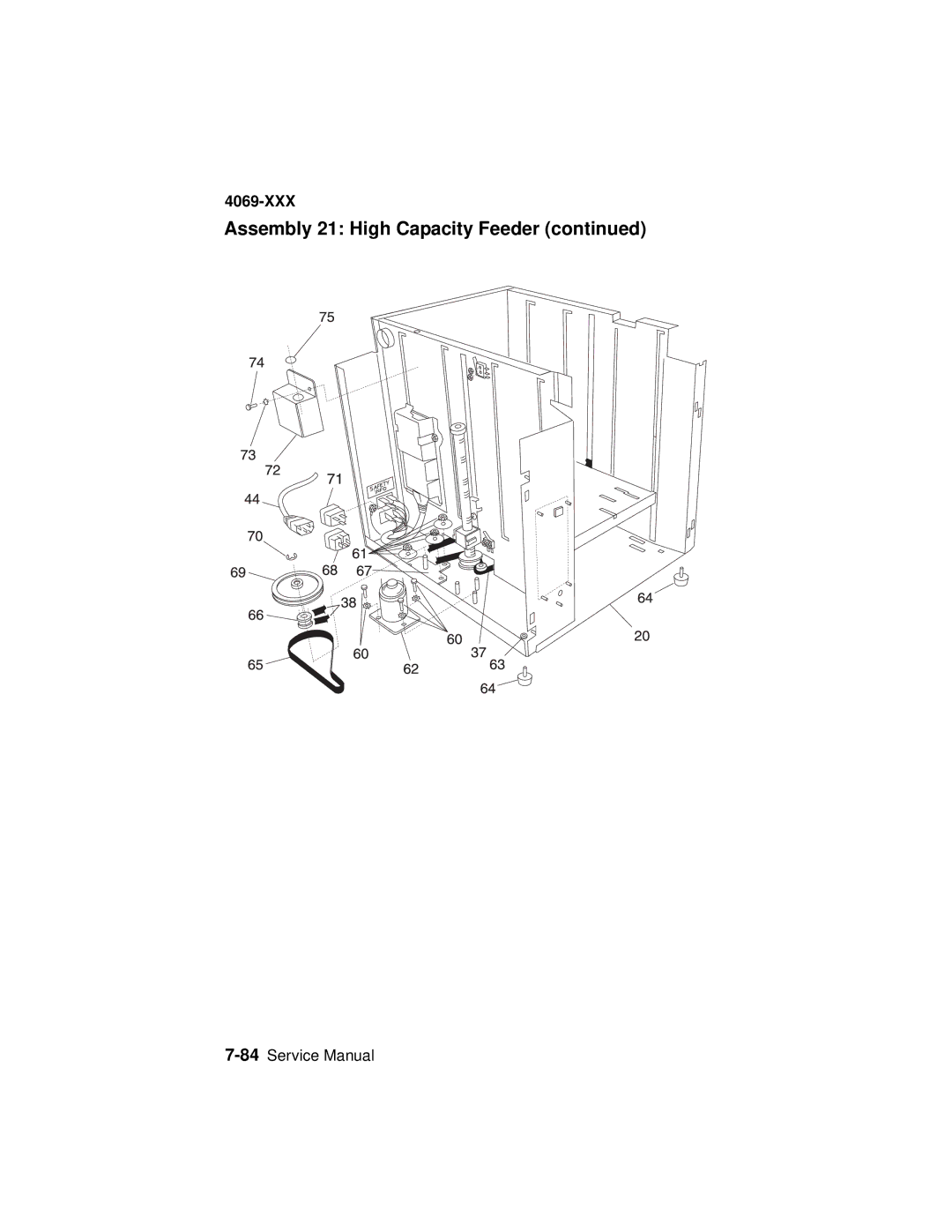 Lexmark 4069-XXX manual Assembly 21 High Capacity Feeder 