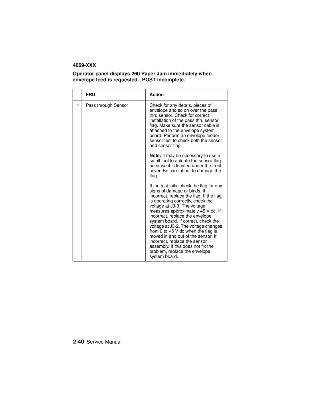 Lexmark 4069-XXX manual Fru 