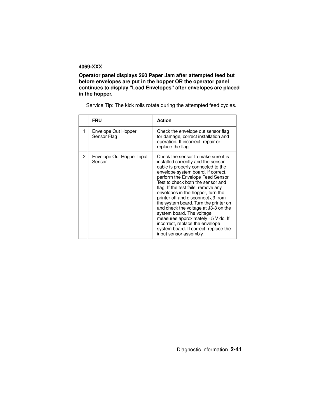 Lexmark 4069-XXX manual Diagnostic Information 