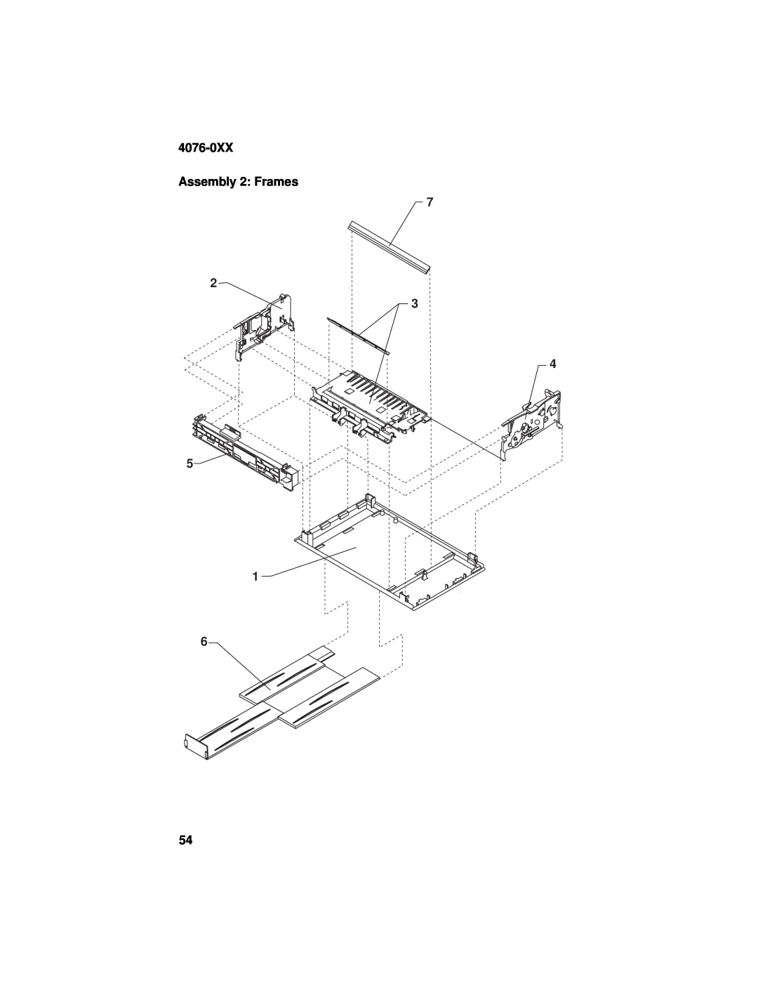 Lexmark manual 4076-0XX Assembly 2: Frames 7 2 3 4 5 1 6 