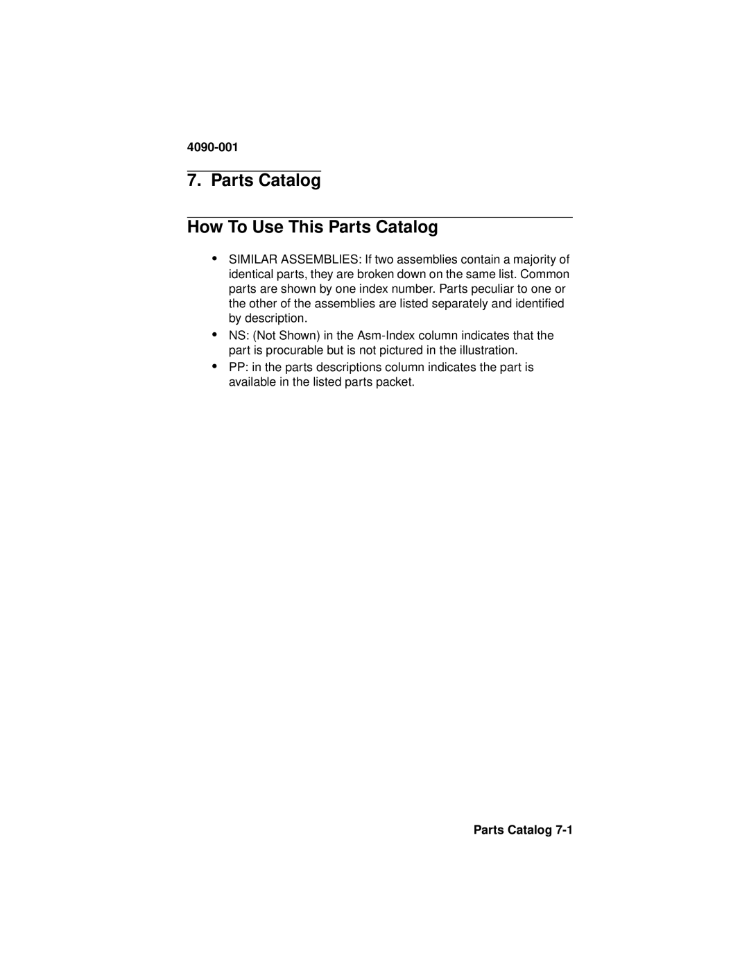 Lexmark 4090-001 manual Parts Catalog How To Use This Parts Catalog 