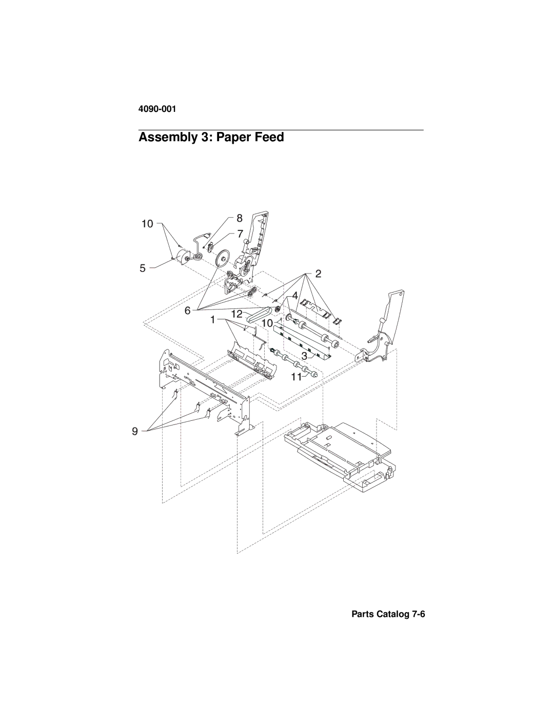 Lexmark 4090-001 manual Assembly 3 Paper Feed 