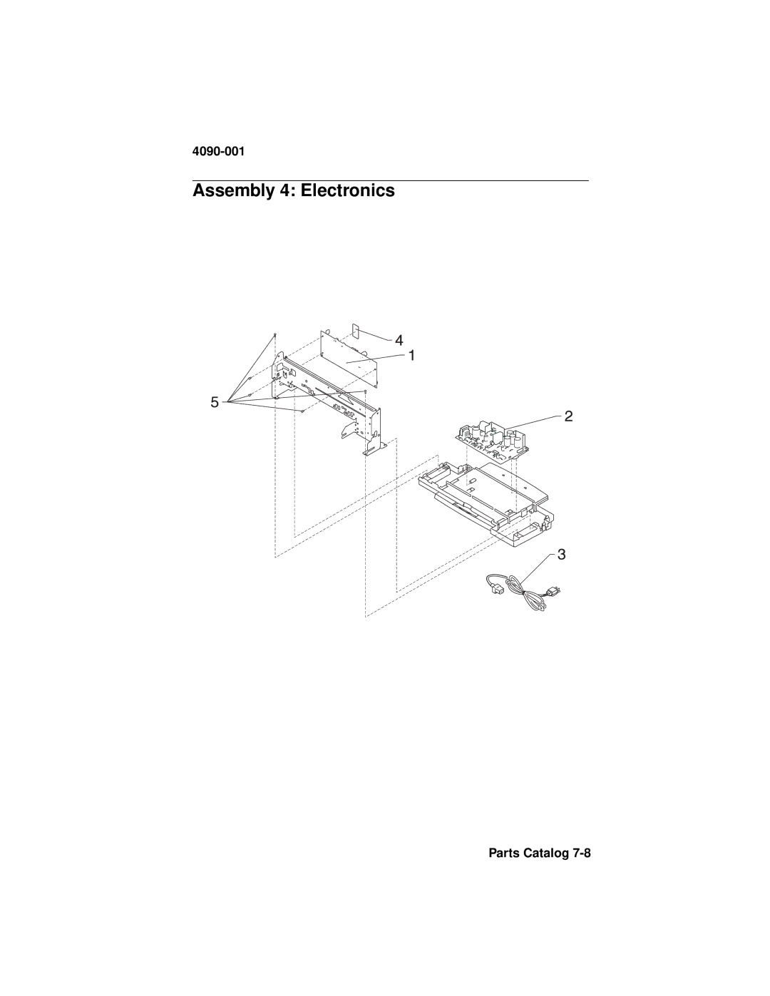 Lexmark 4090-001 manual Assembly 4 Electronics 