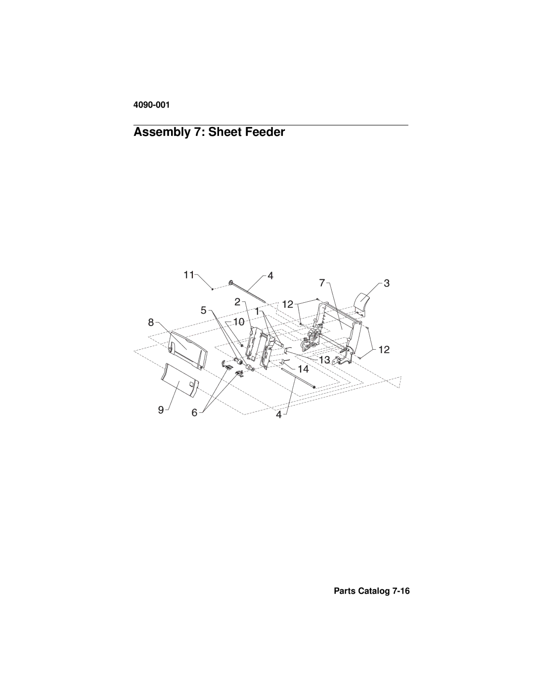 Lexmark 4090-001 manual Assembly 7 Sheet Feeder 