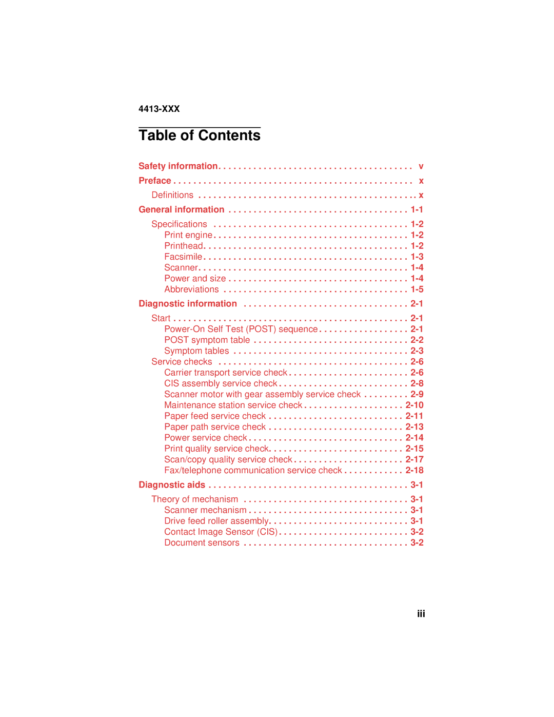 Lexmark 4200 Series manual Table of Contents 