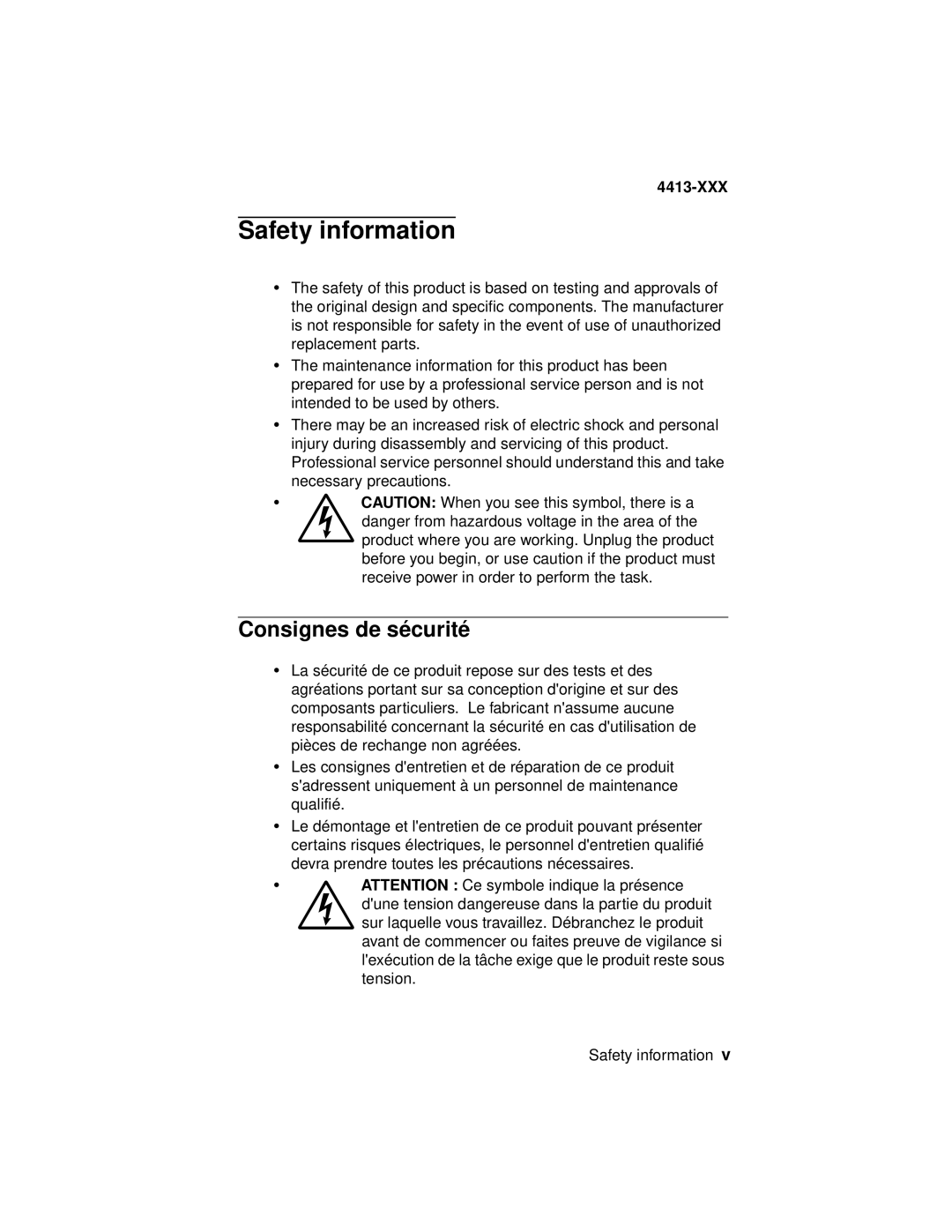 Lexmark 4200 Series manual Safety information, Consignes de sécurité 